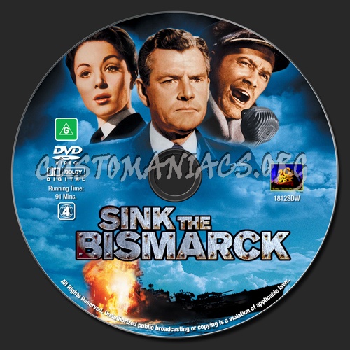 Sink The Bismarck dvd label