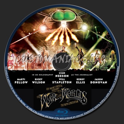Jeff Wayne's The War of the Worlds The Next Generation blu-ray label