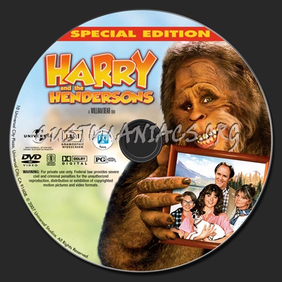 Harry and the Hendersons dvd label