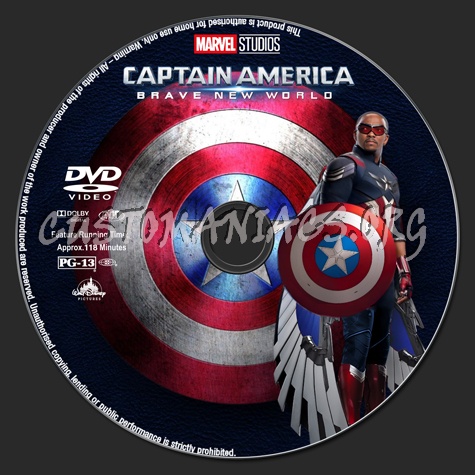 Captain America: Brave New World dvd label