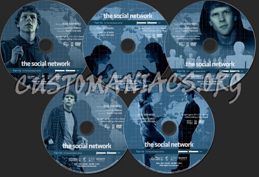 The Social Network (2010) dvd label