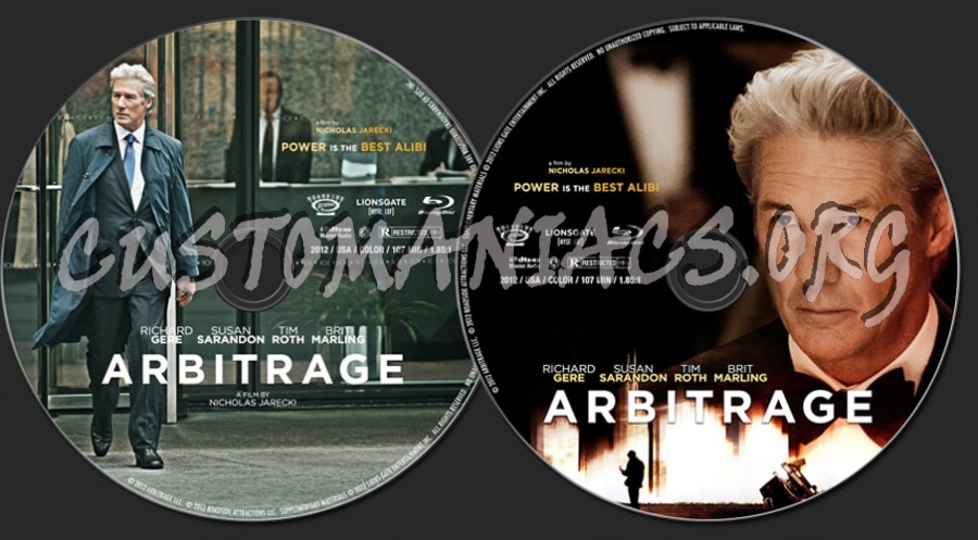 Arbitrage (2012) blu-ray label