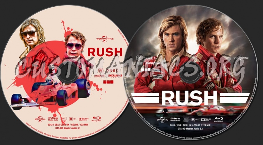 Rush (2013) blu-ray label