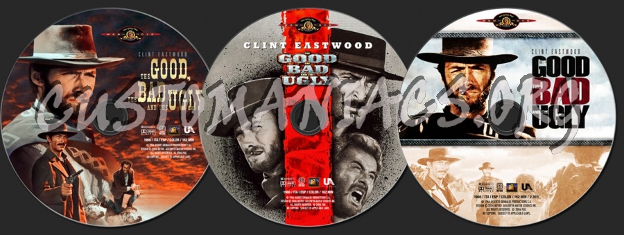 The Good, the Bad and the Ugly (1966) dvd label