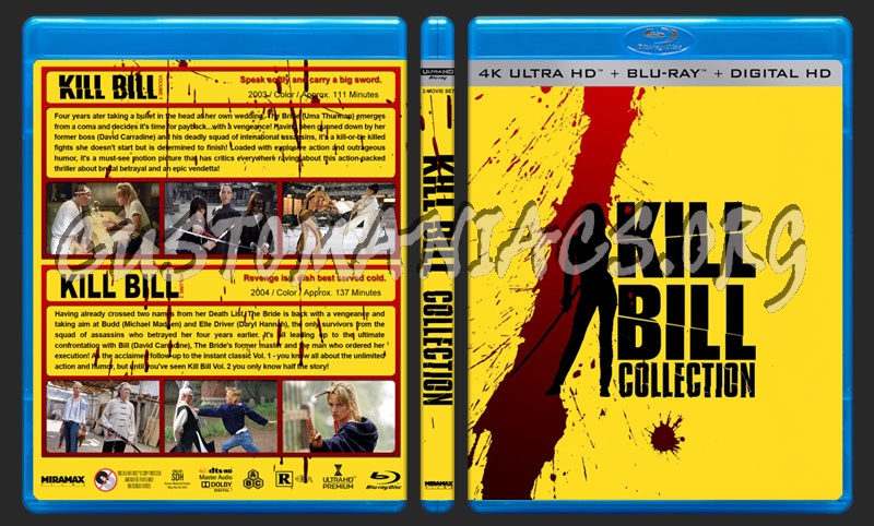 Kill Bill Collection (4K) blu-ray cover