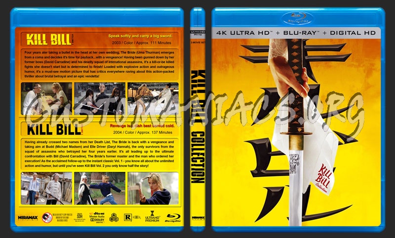 Kill Bill Collection (4K) blu-ray cover