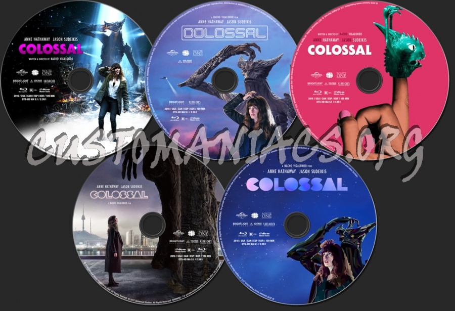 Colossal (2016) blu-ray label