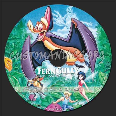 FernGully: The Last Rainforest (1992) dvd label