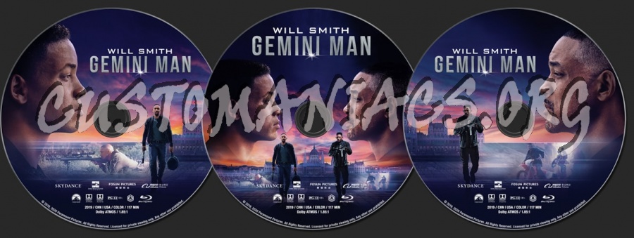 Gemini Man (2019) blu-ray label