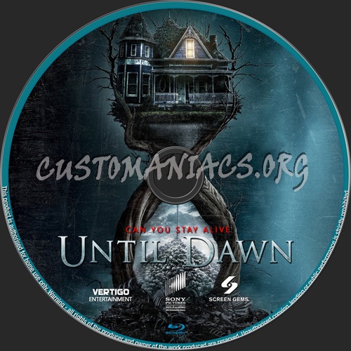 Until Dawn blu-ray label