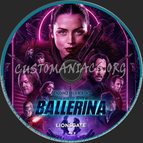 Ballerina:From The World Of John Wick blu-ray label