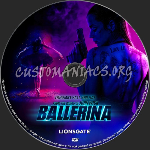 Ballerina:From The World Of John Wick dvd label