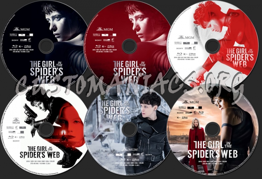 The Girl in the Spider's Web (2018) blu-ray label
