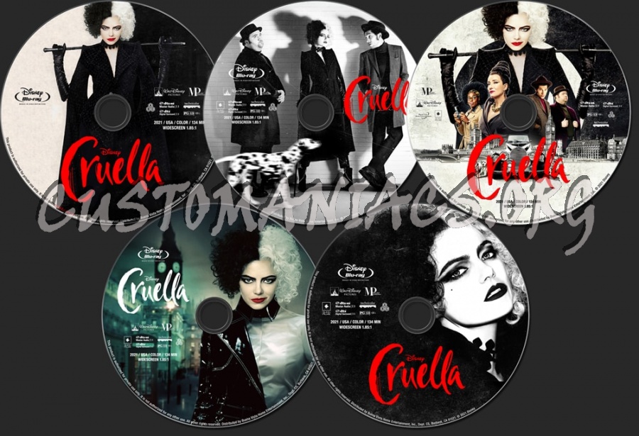 Cruella (2021) blu-ray label