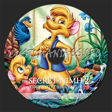 The Secret of Nimh 2 (1998) dvd label