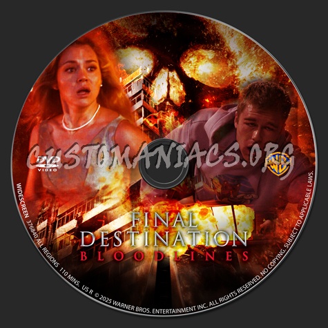 Final Destination Bloodlines dvd label
