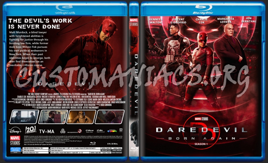 Daredevil Born Again Season 1 blu-ray cover