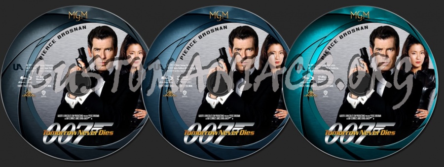 Tomorrow Never Dies (1997) - 007: Pierce Brosnan Collection blu-ray label