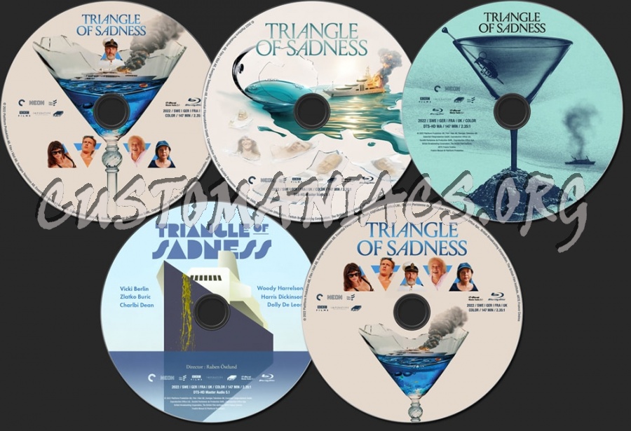 Triangle of Sadness (2022) blu-ray label