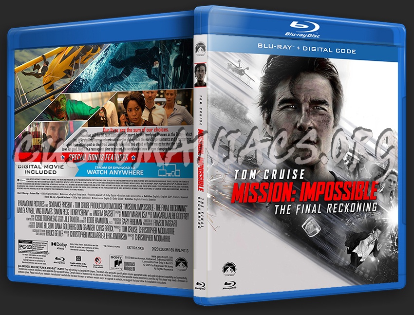 Mission Impossible - The Final Reckoning blu-ray cover