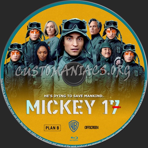 Mickey 17 blu-ray label