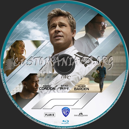 F1 blu-ray label