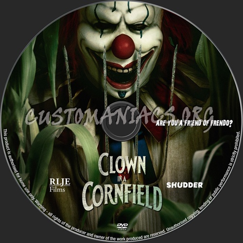 Clown In A Cornfield dvd label