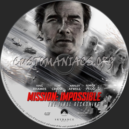 Mission Impossible The Final Reckoning dvd label