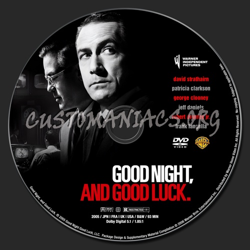 Good Night, and Good Luck. (2005) dvd label