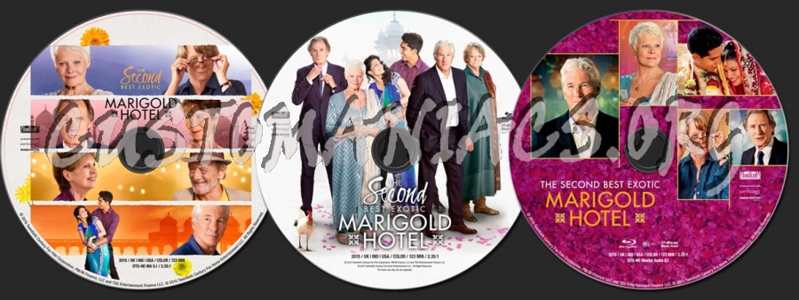 The Second Best Exotic Marigold Hotel (2015) blu-ray label