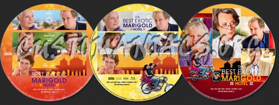 The Best Exotic Marigold Hotel (2011) blu-ray label