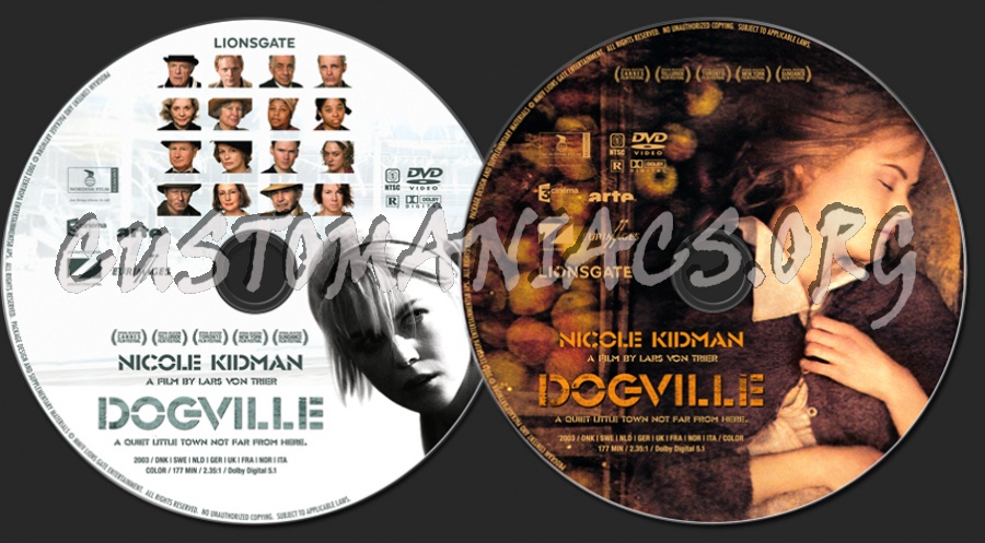 Dogville (2003) dvd label