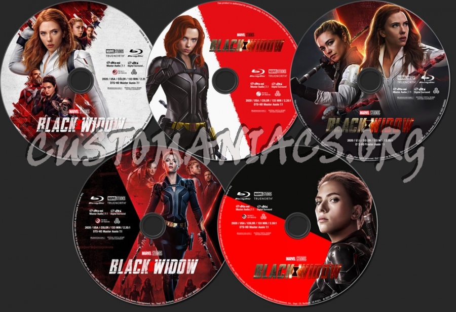 Black Widow (2021) blu-ray label