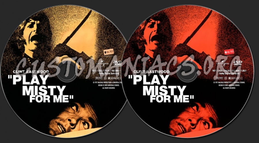 Play Misty for Me (1971) dvd label