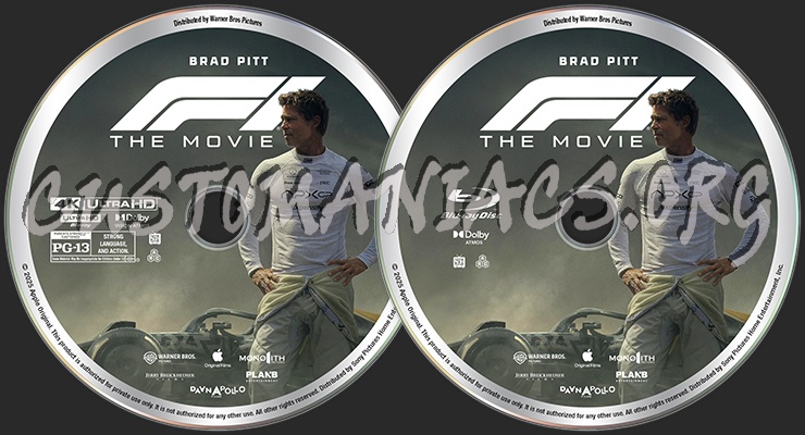 F1 The Movie 4K+BD Labels v1 blu-ray label