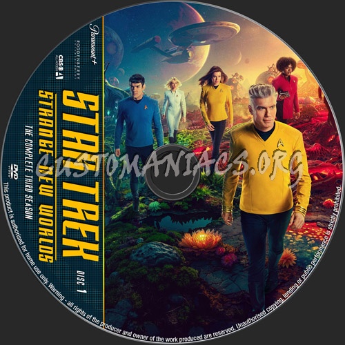 Star Trek Strange New Worlds Season 3 dvd label