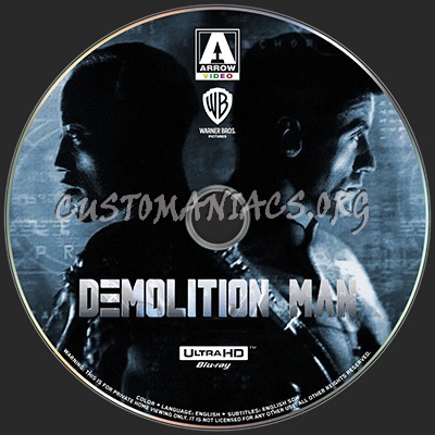 Demolition Man 4K blu-ray label
