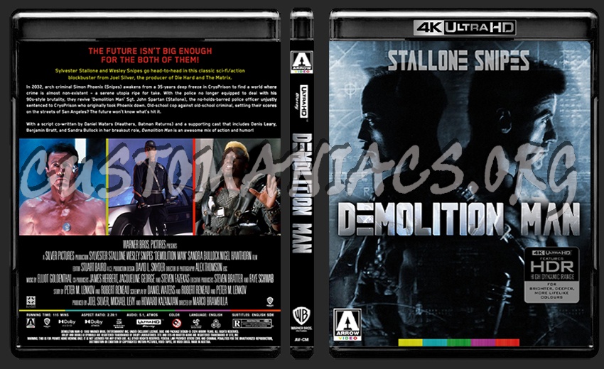 Demolition Man (Arrow Edition) 4K blu-ray cover