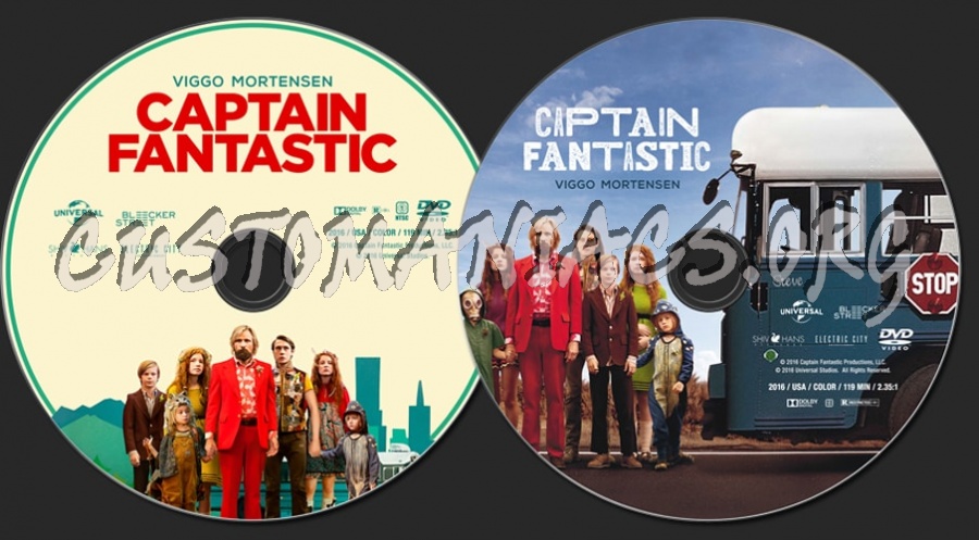 Captain Fantastic (2016) dvd label