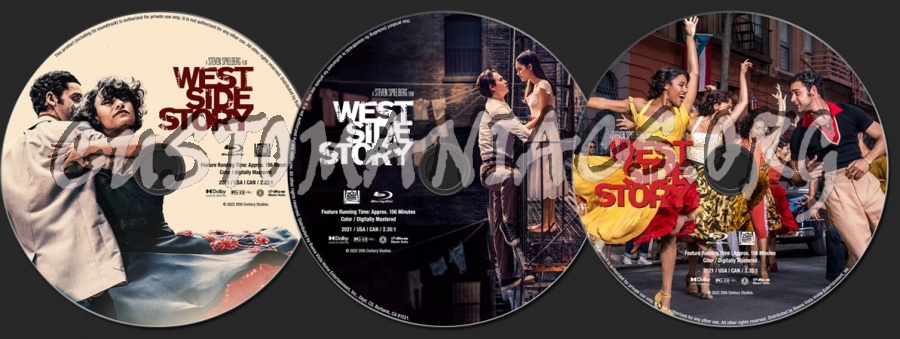 West Side Story (2021) blu-ray label