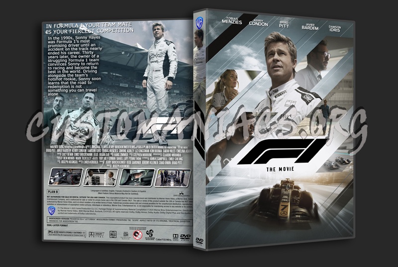 F1 The Movie dvd cover