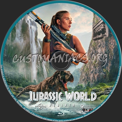 Jurassic World Rebirth blu-ray label