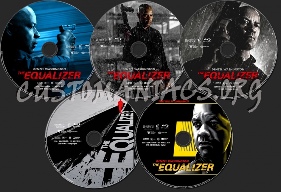 The Equalizer (2014) blu-ray label