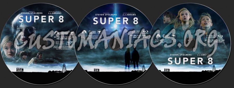 Super 8 (2011) blu-ray label