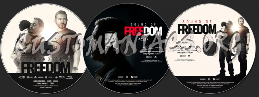 Sound of Freedom (2023) blu-ray label