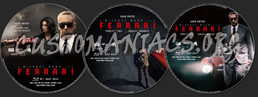Ferrari (2023) blu-ray label
