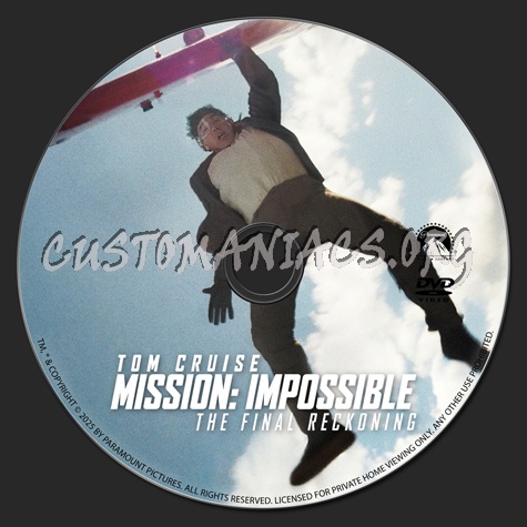 Mission: Impossible - The Final Reckoning dvd label