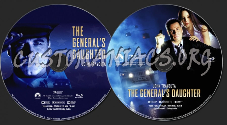 The General's Daughter (1999) blu-ray label