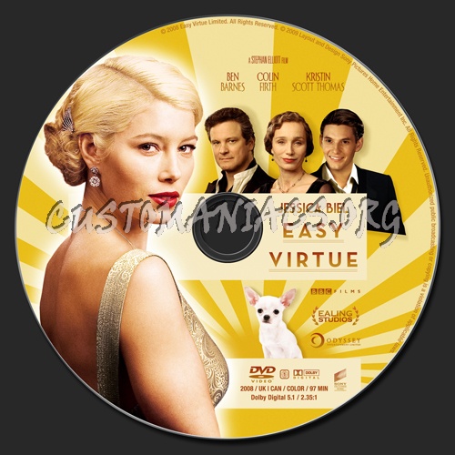 Easy Virtue (2008) dvd label