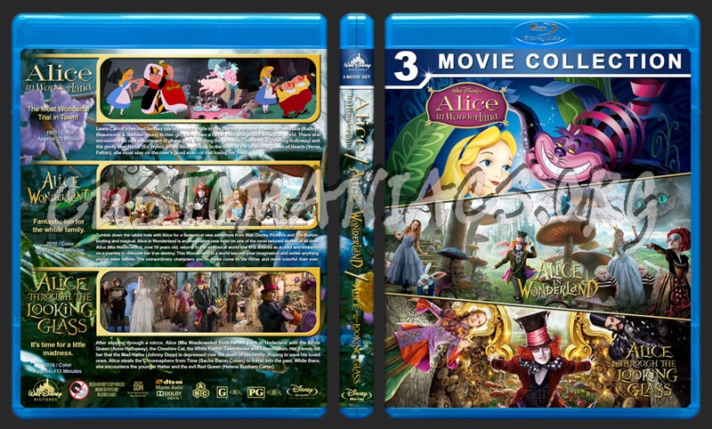 Alice In Wonderland Triple Feature blu-ray cover
